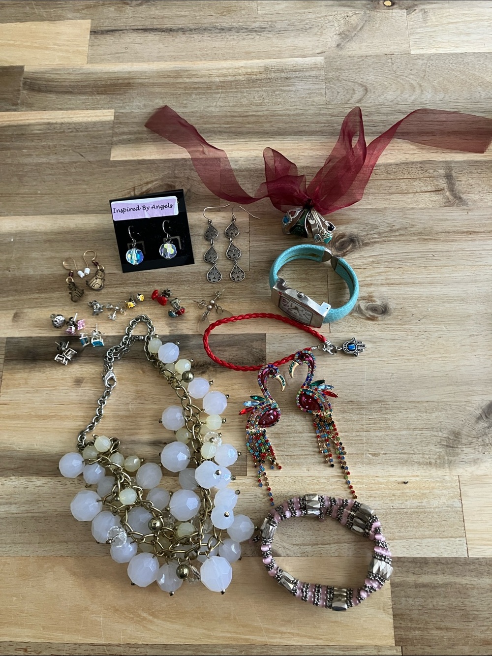 Jewelry Bundle - Fashion/Costume Earrings, Bracelets, Rings, Necklace, and Watch